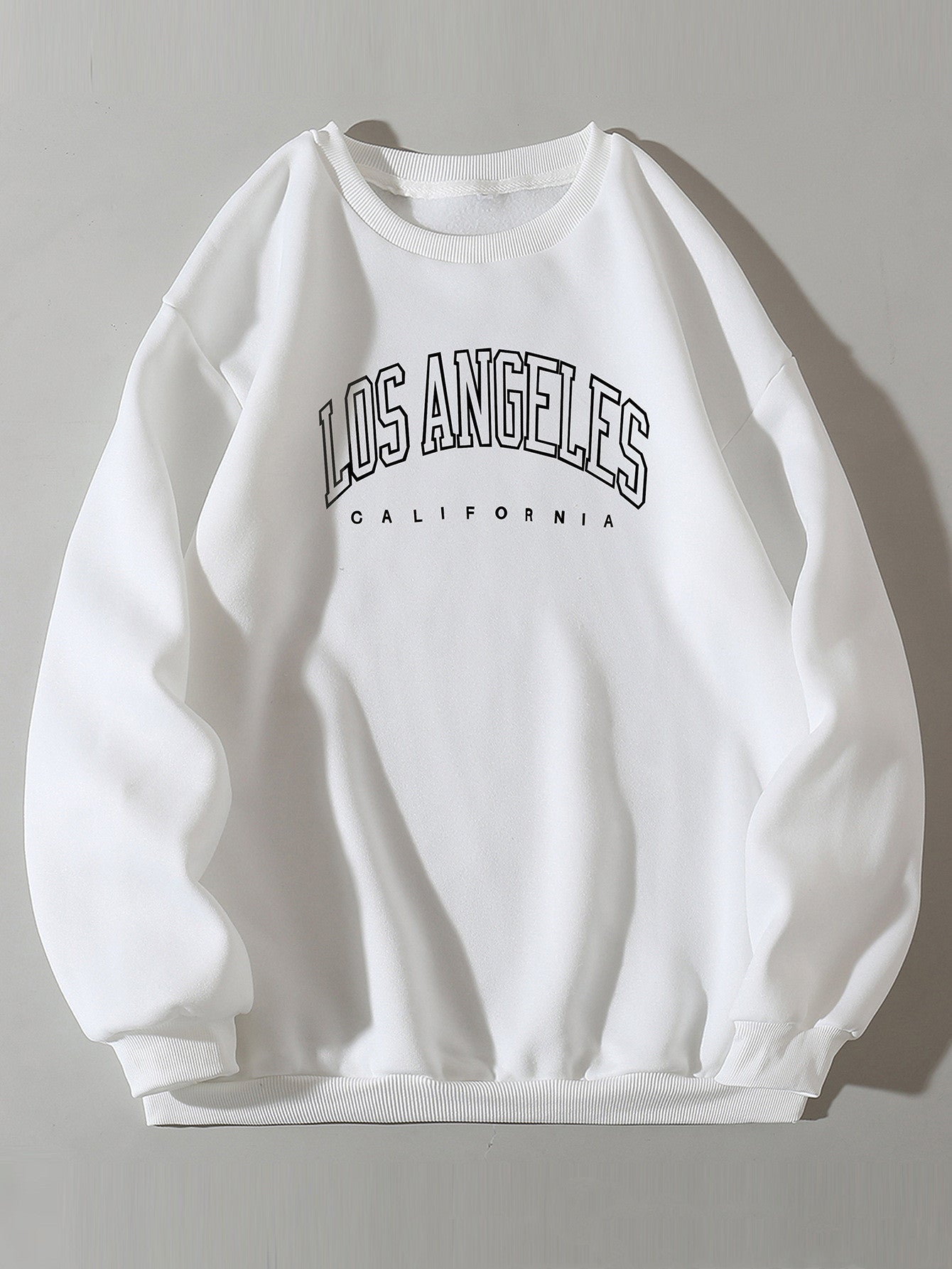 Letter Print Crew Neck Pullover Sweatshirt