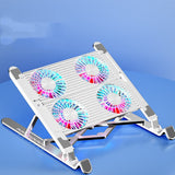 Folding Laptop Stand with Cooling Fan & Radiator - Portable Laptop Desk