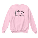 FAITH HOPE LOVE Print Sweatshirt Clothes O-neck Sweatshirt hoodies Women