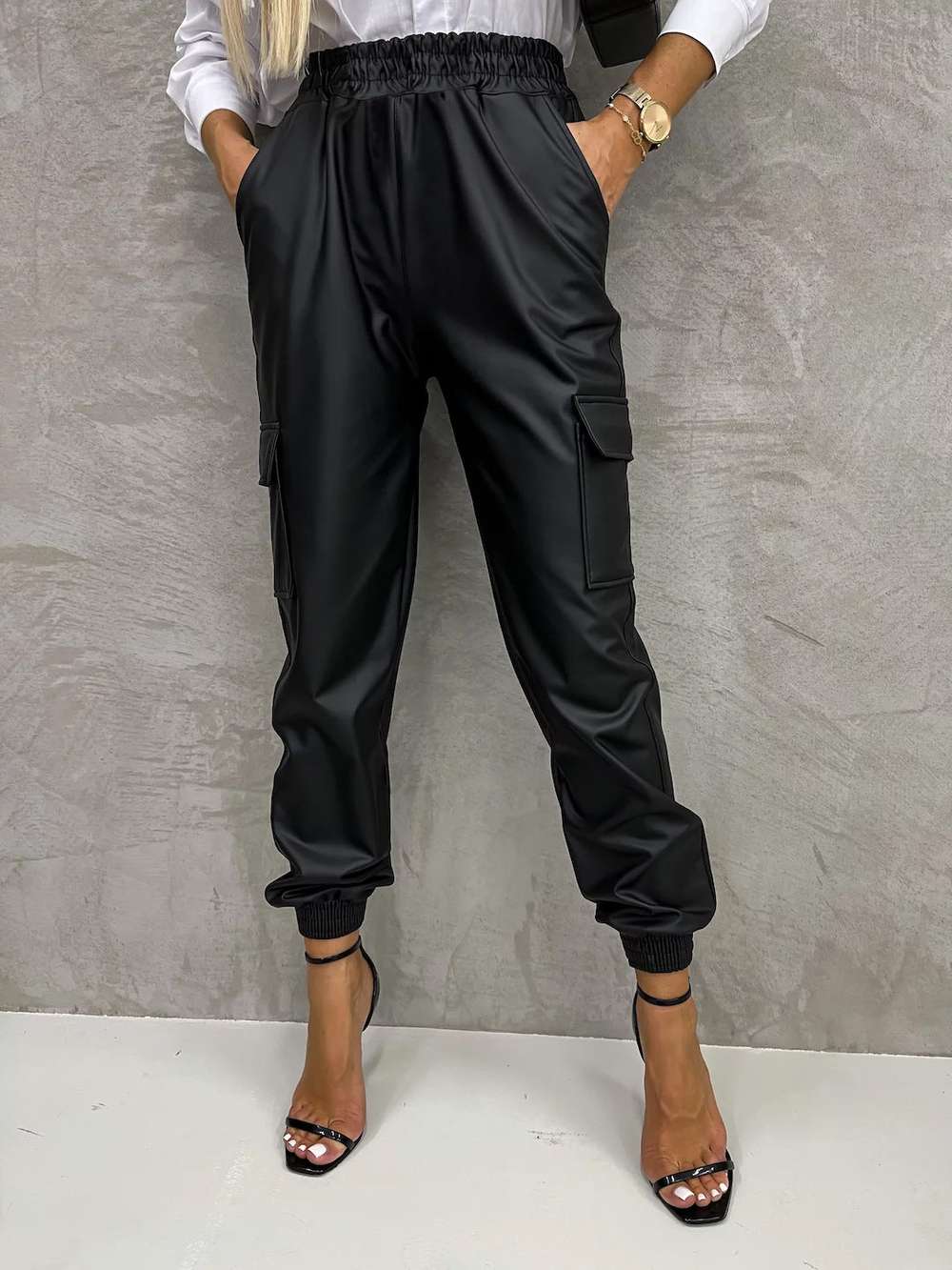 Ankle-Tied Elastic Waist Pants Women - Minihomy