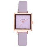 Square Women Bracelet Watch Contracted Leather Crystal WristWatches Women Dress Ladies Quartz Clock