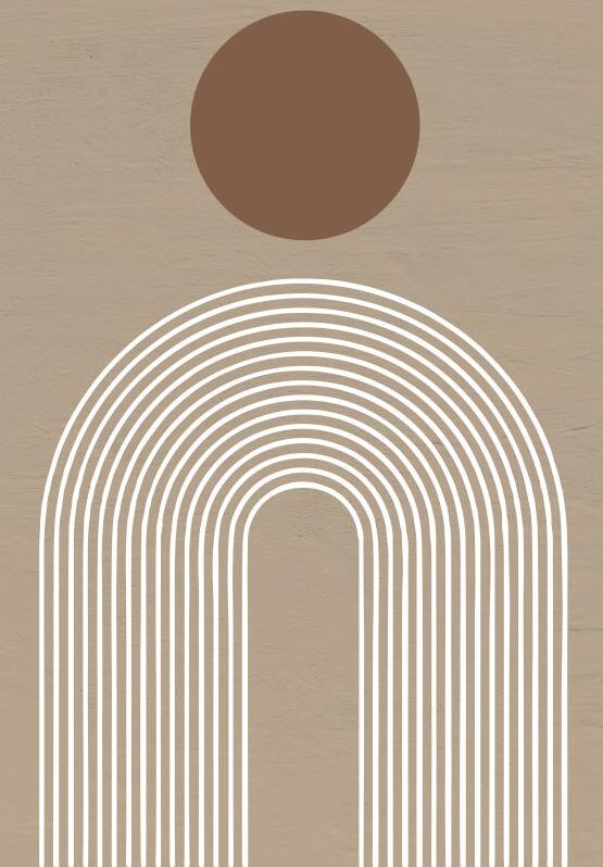 Modern Abstract Curved Canvas Painting Wall Art Poster - Minihomy