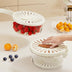 Foldable Fruit & Vegetable Drain Basket with Lid - Colander, Washing Bowl, Refrigerator Crisper, Kitchen Gadget - Minihomy