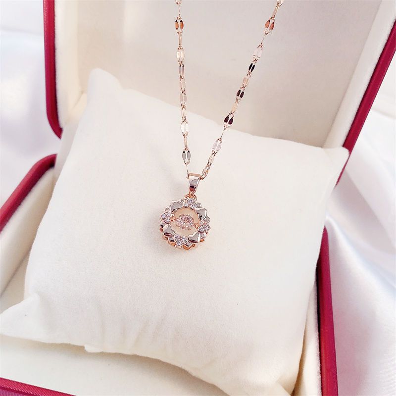 Perfume Bottle Pendant Luxury Necklace Charm