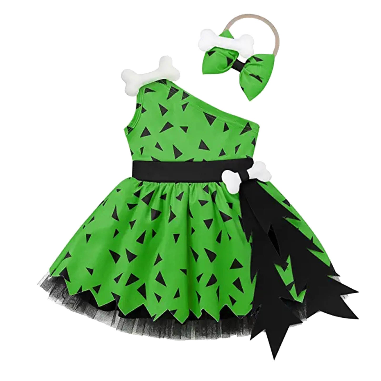 Girls Simple Halloween Mesh Costume Suit