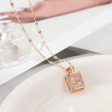 Perfume Bottle Pendant Luxury Necklace Charm