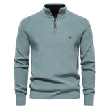 Men's Simple Half Turtleneck Solid Color Top