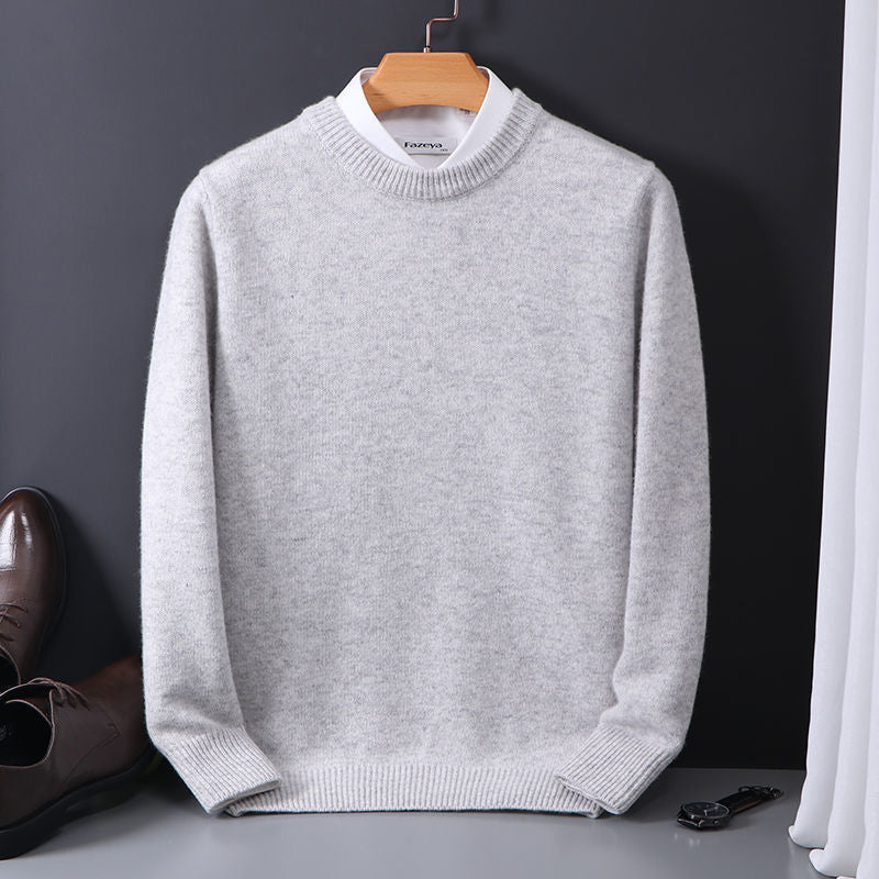 Round Neck Sweater Loose Oversized Knit Sweater