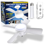Socket Fan Light With Remote Adjustable Screw Mouth Intelligent Remote Control Integrated LED Fan Light