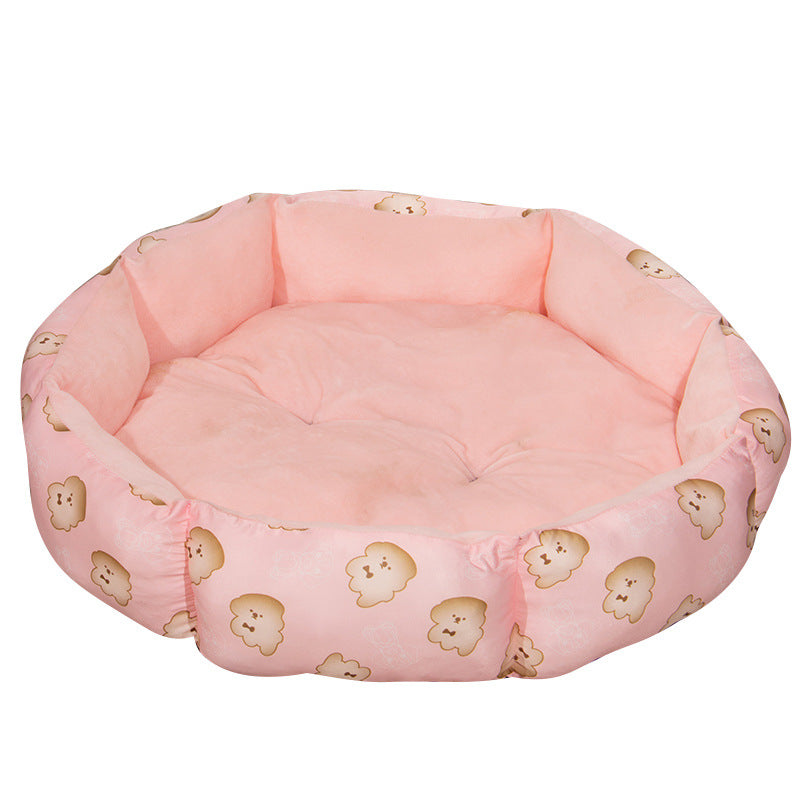 Octagonal Cage Pet Bed Universal Fleece Lining - Minihomy