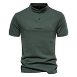Men's Pure Cotton Stand Collar Sports Top