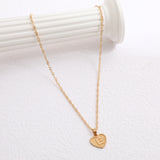 Creative Simple Women's Peach Heart Letter Necklace Love Pendant