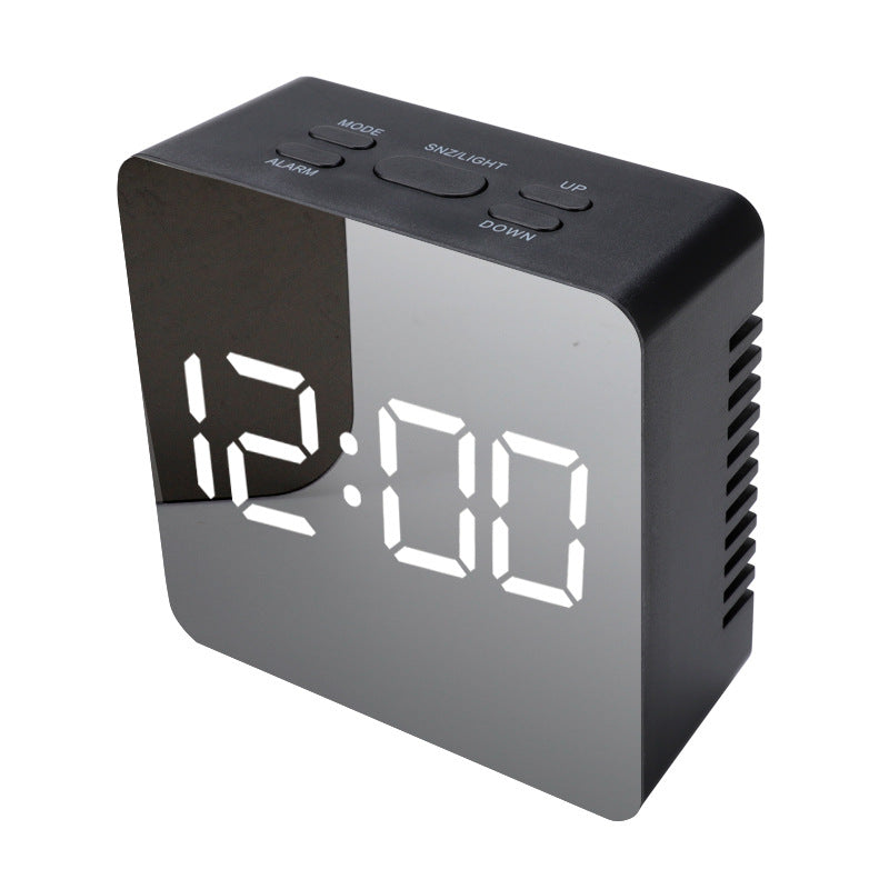 LED Digital Mirror Desktop Creativity Makeup Mirror Alarm Clock - Minihomy