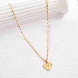 Creative Simple Women's Peach Heart Letter Necklace Love Pendant