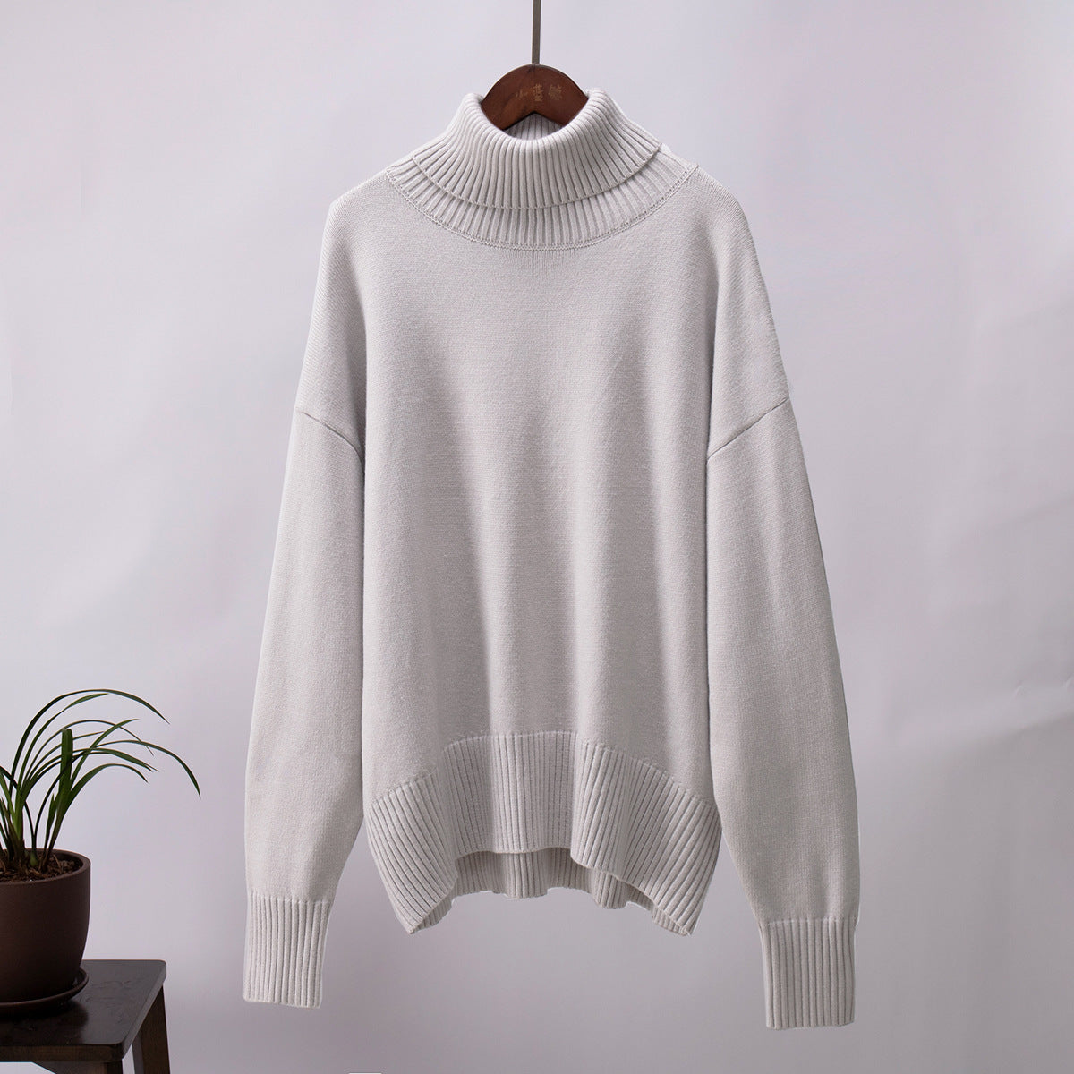 Women's All-match Solid Color Turtleneck Sweater