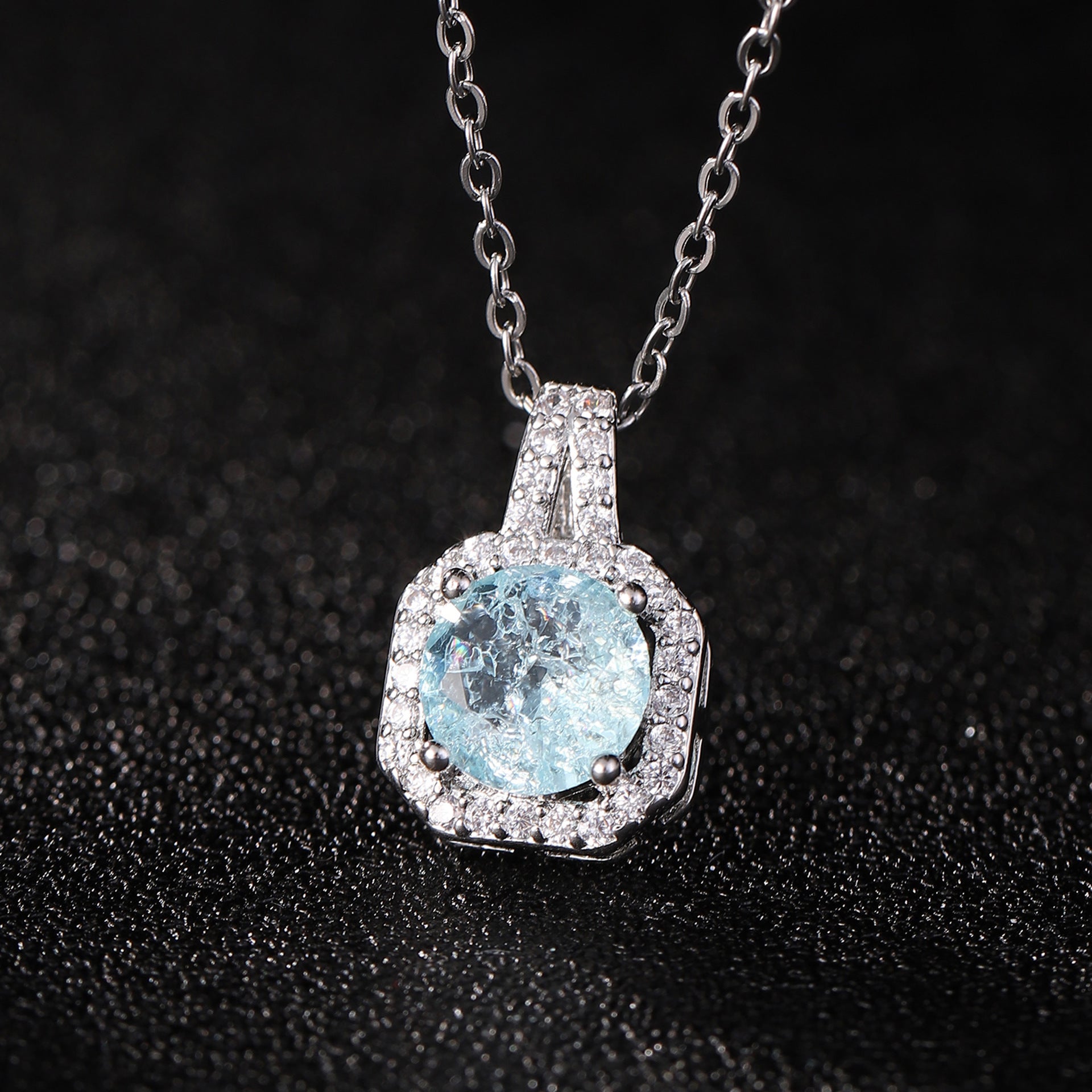 Perfume Bottle Pendant Necklace Women's Full Diamond - Minihomy