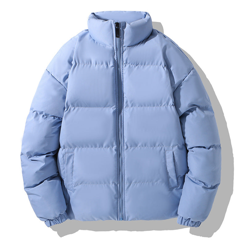 Solid Color Casual Cotton-padded Jacket - Men's Clothing