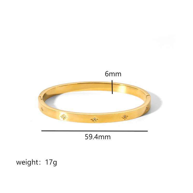 Ins Style Titanium Steel Bracelet Six-pointed Star Buckle - Minihomy