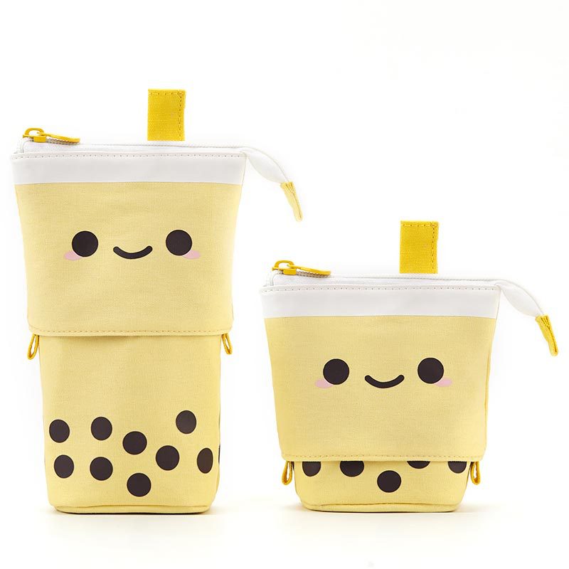 Smiley Face Multifunctional Pen Holder Stationery Storage Bag pencil bag