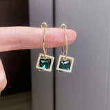 New Fashion Square Earrings Special-interest Design Inlaid Zircon Women: Elevate Your Style