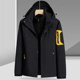 Three-in-One Removable Liner with Velvet Thickening Windproof Waterproof Jacket