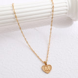 Creative Simple Women's Peach Heart Letter Necklace Love Pendant