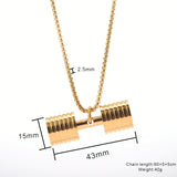 Multi-piece Dumbbell Pendant Necklace Key Body - Minihomy