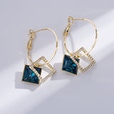 New Fashion Square Earrings Special-interest Design Inlaid Zircon Women: Elevate Your Style