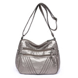 Women's Casual Crossbody Soft Leather Multi-pocket Shoulder Bag