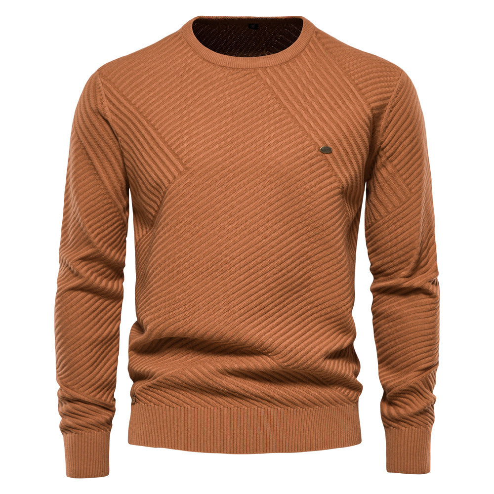 Men's Casual Round Neck Pullover Sweater