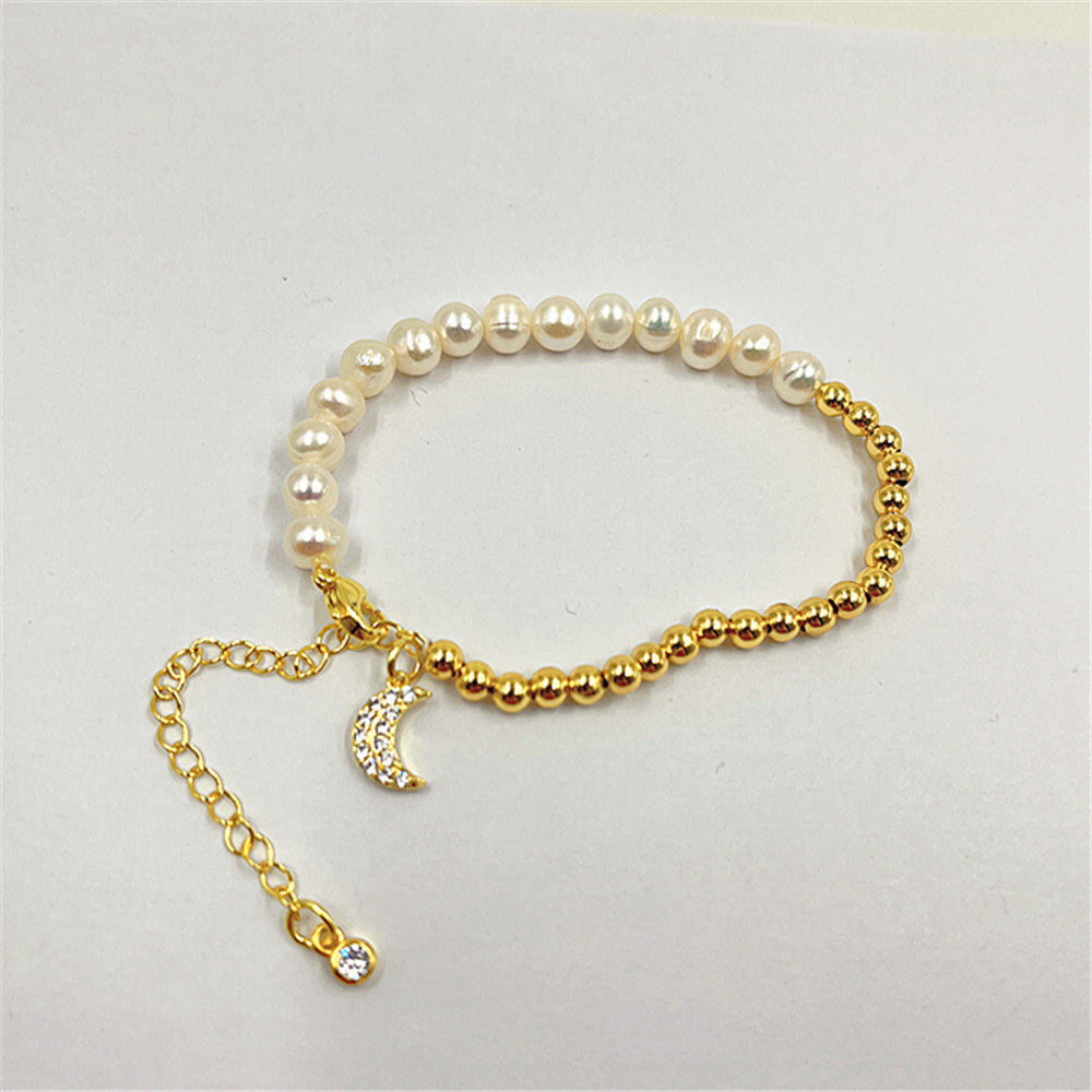 Women's Irregular Shaped Baroque Style Freshwater Pearl Bracelet