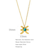 Necklace Stainless Steel Zircon Ornament: Adorn Yourself with Celestial Elegance