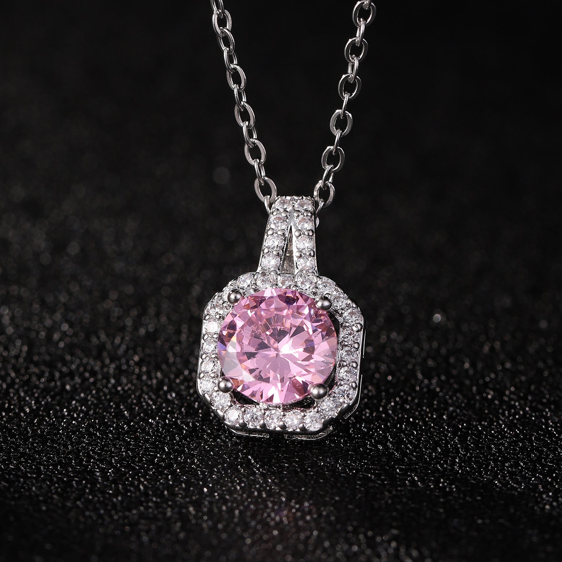 Perfume Bottle Pendant Necklace Women's Full Diamond - Minihomy