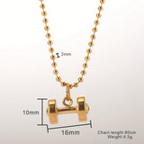 Single Piece Dumbbell Necklace Key Body Pendant: Stay Fit, Stay Stylish