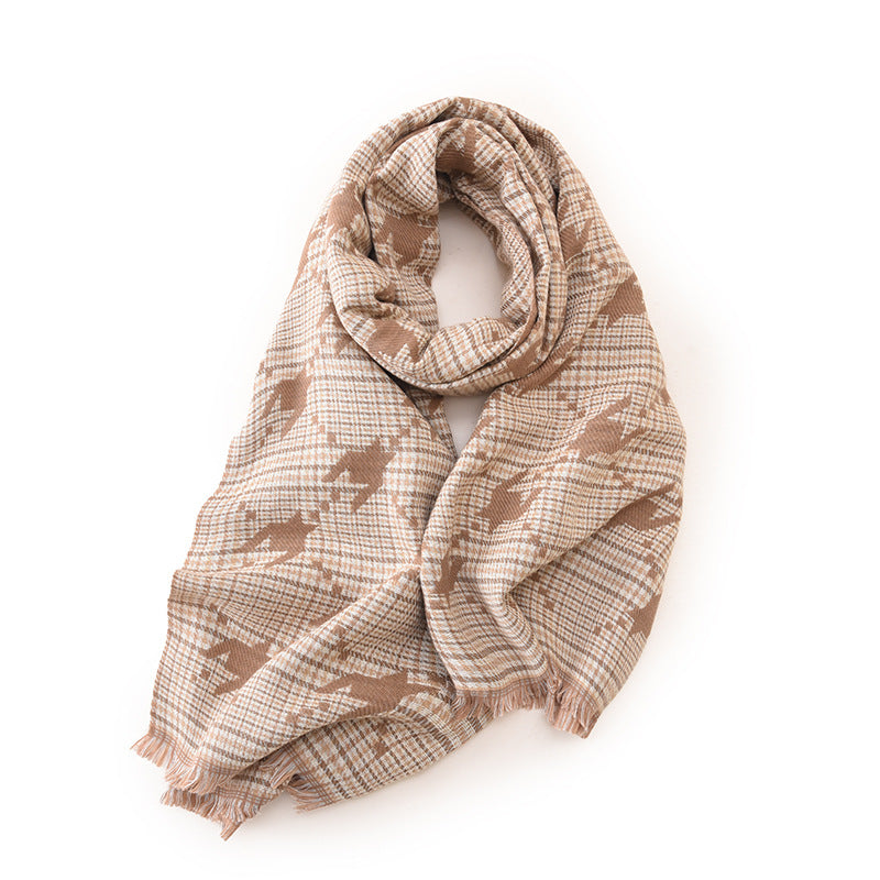 Women's Houndstooth Warm Scarf