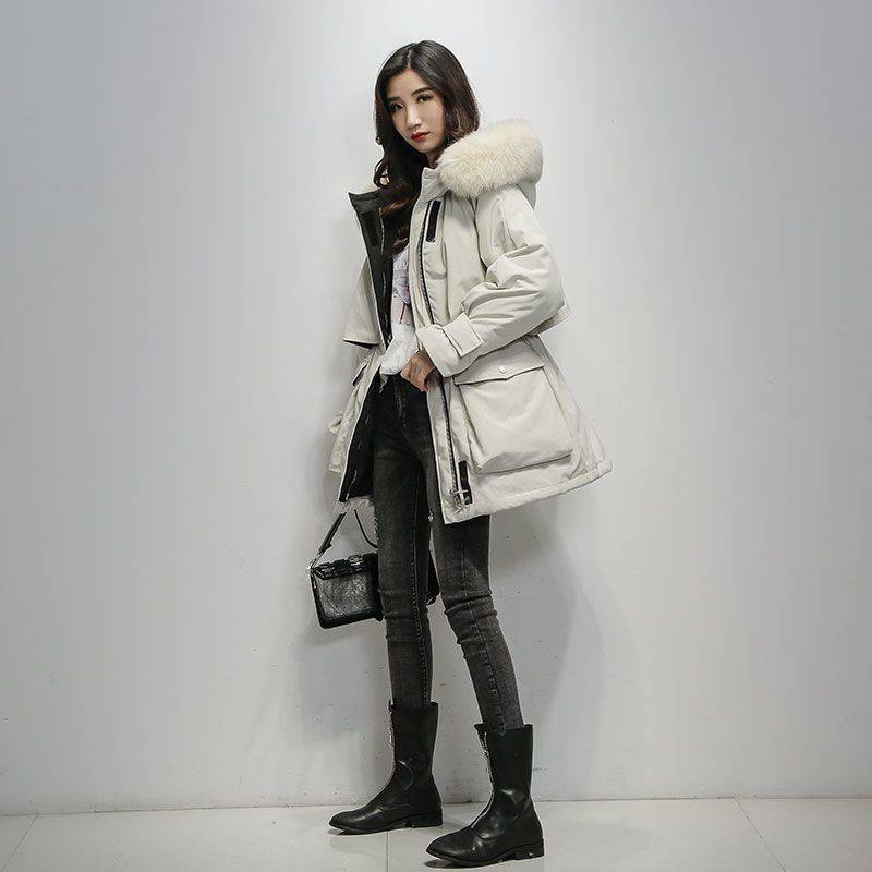 Women's Mid-length Down Cotton-padded Jacket Loose Thick Cotton Coat