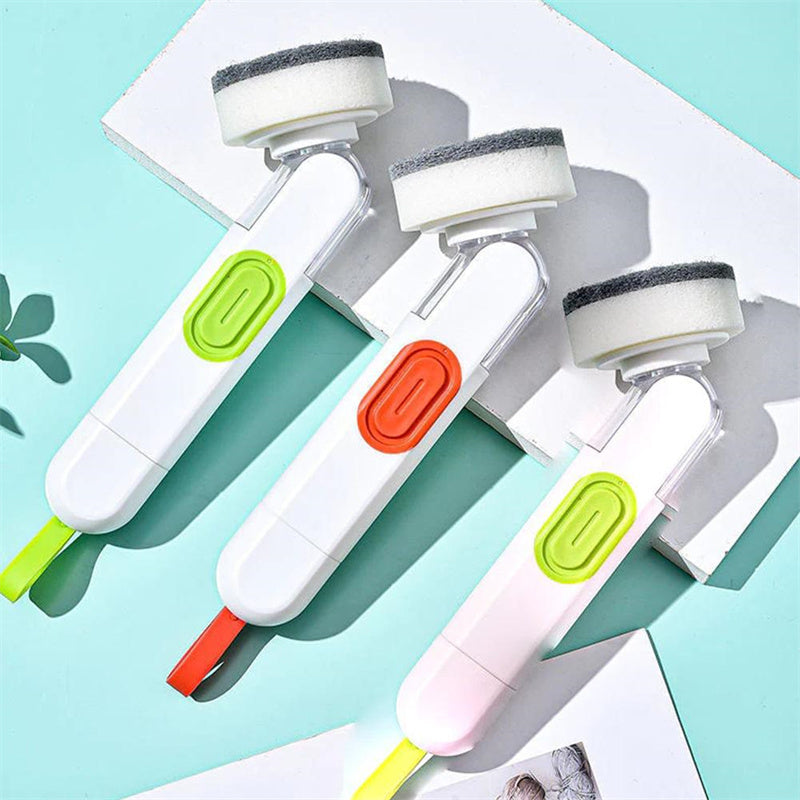 Multi-Functional Long-Handle Liquid-Filled Cleaning Brush With Liquid Dispenser - Minihomy