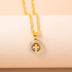 Gold Hollow Round Cross Necklace Silver Stainless Steel Crystal Circle Pendant Necklaces - Minihomy