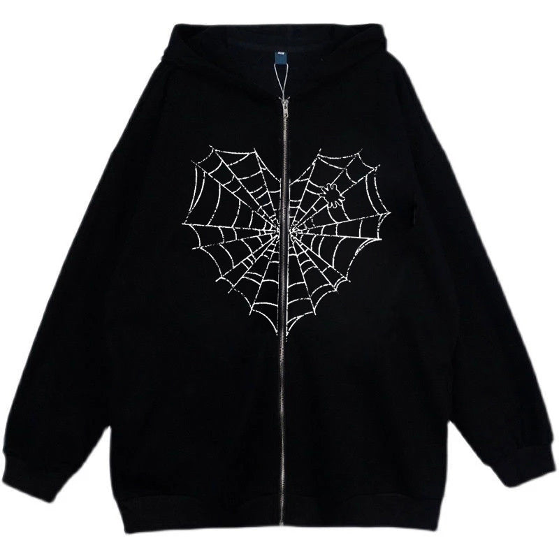 Hoodie Printed  Jacket Fleece Zip Sweatshirt