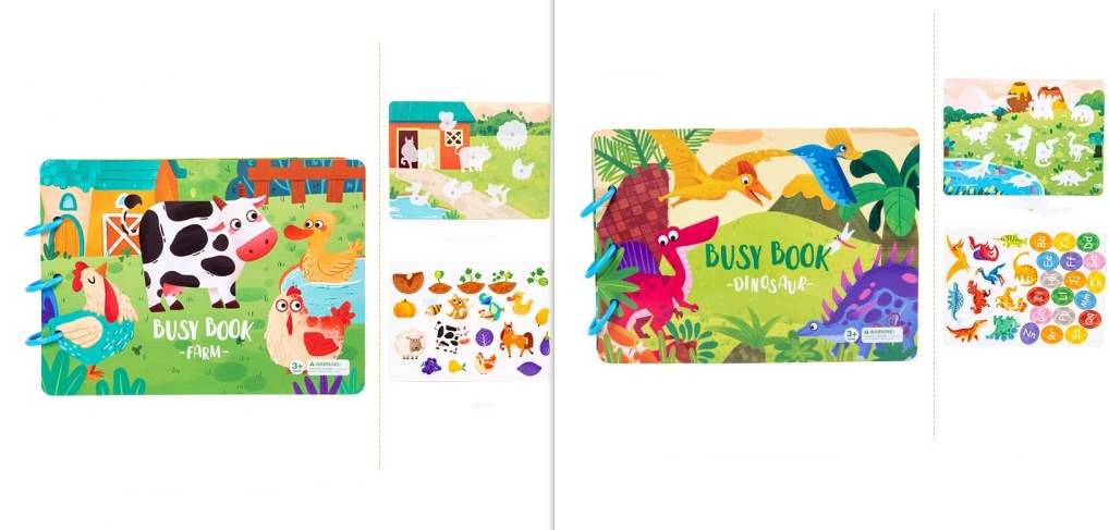 Children's Busy Book Educational Toys Repeated Paste - Minihomy