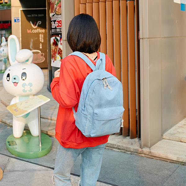 Durable Corduroy Backpack for Students - School Bag with Shoulder Straps - Minihomy