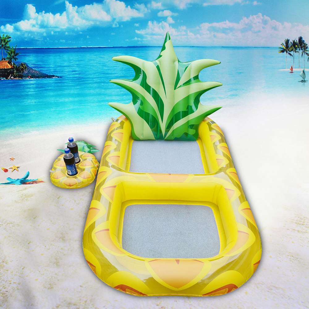 Inflatable Swimming Pool Pineapple Floating Row Air Cushion Bed - Minihomy