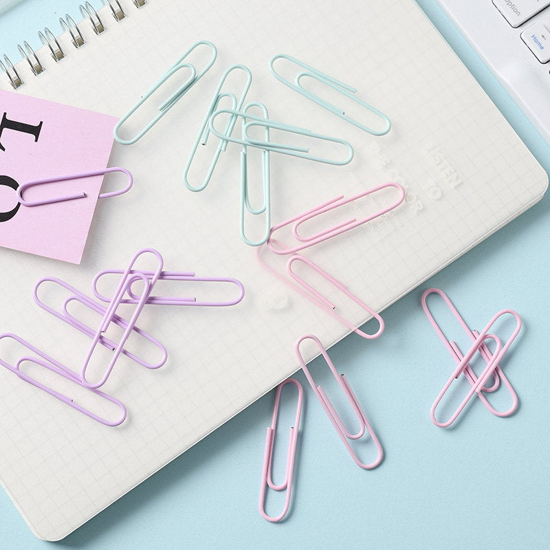 Macaron Color Paper Clip Creative Office Products - Minihomy