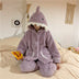 Autumn And Winter Cute Hooded Home Cute Pajamas Sets - Minihomy