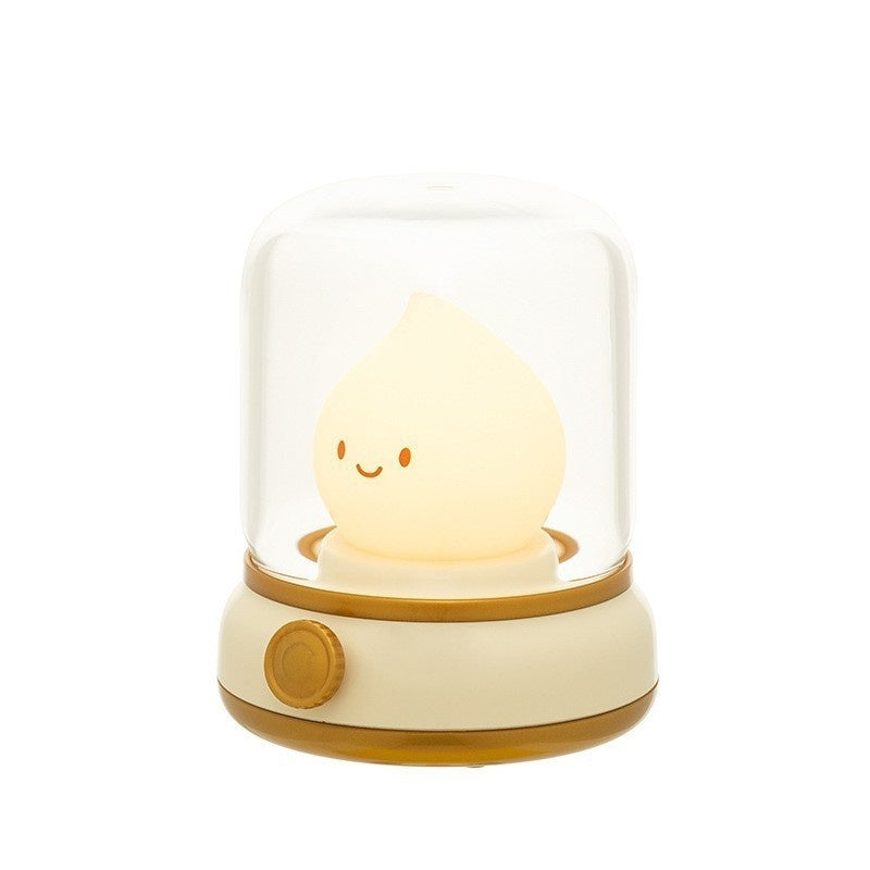 Cute Retro Night Light - Mini USB Rechargeable LED Lamp for Bedroom, Coffee Bar & Home Decor