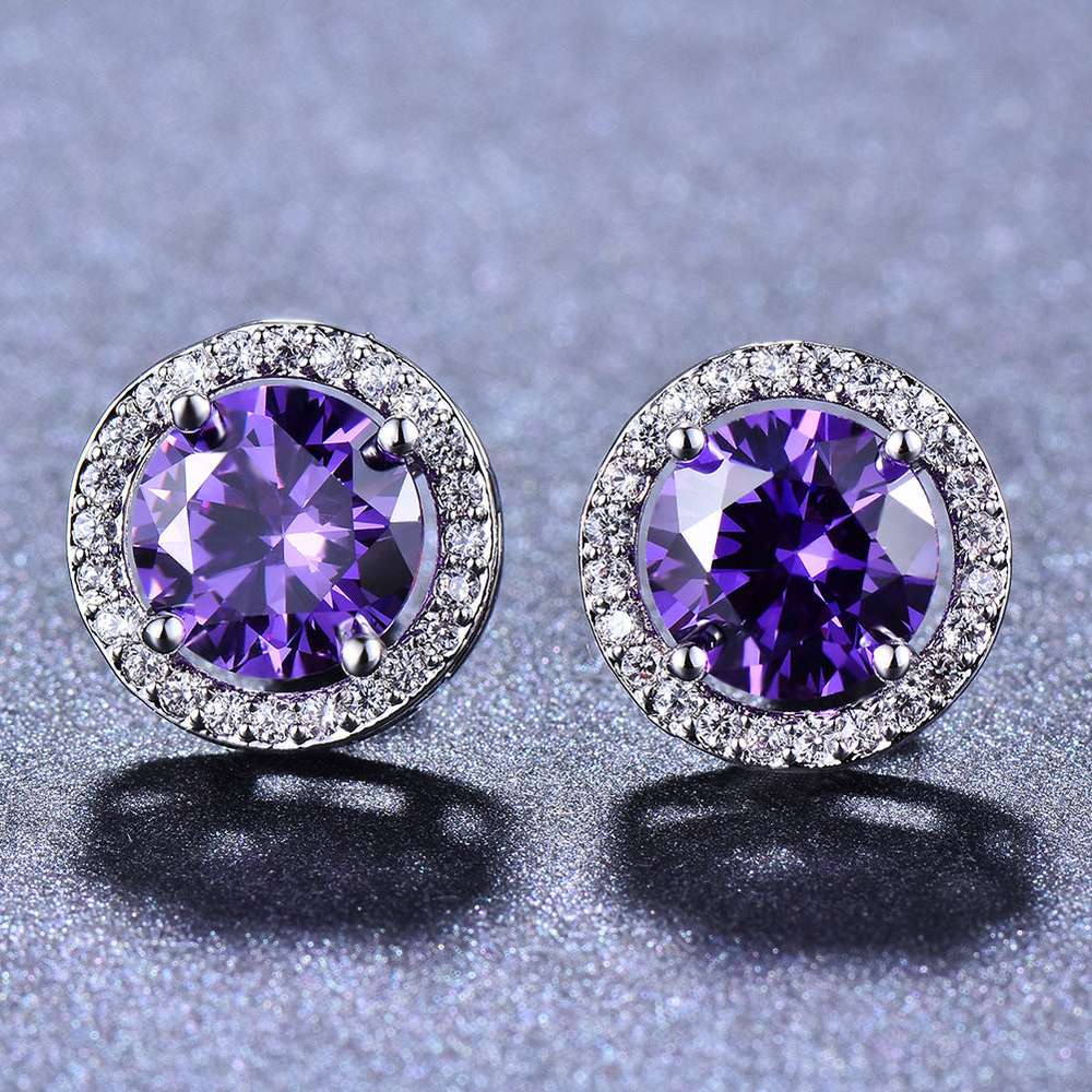 Female Cute Fashion Zircon Earrings Jewelry - Minihomy