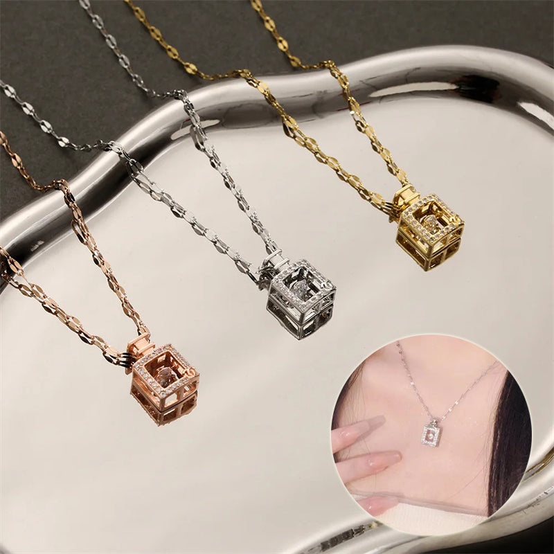 Perfume Bottle Pendant Luxury Necklace Charm