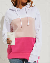 Colored Hooded Sweatshirt Long Sleeve Top