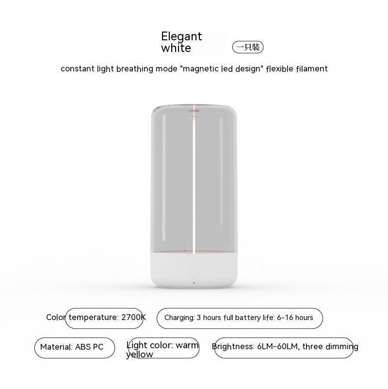 Rechargeable LED Camping Lantern - Type-C, Portable, High Transparency, Anti-Drop, Atmosphere Light