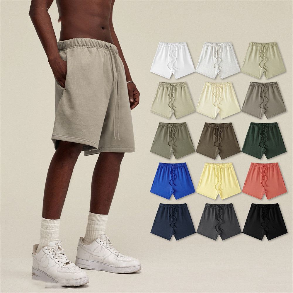 Mens  Loose Solid Color Shorts